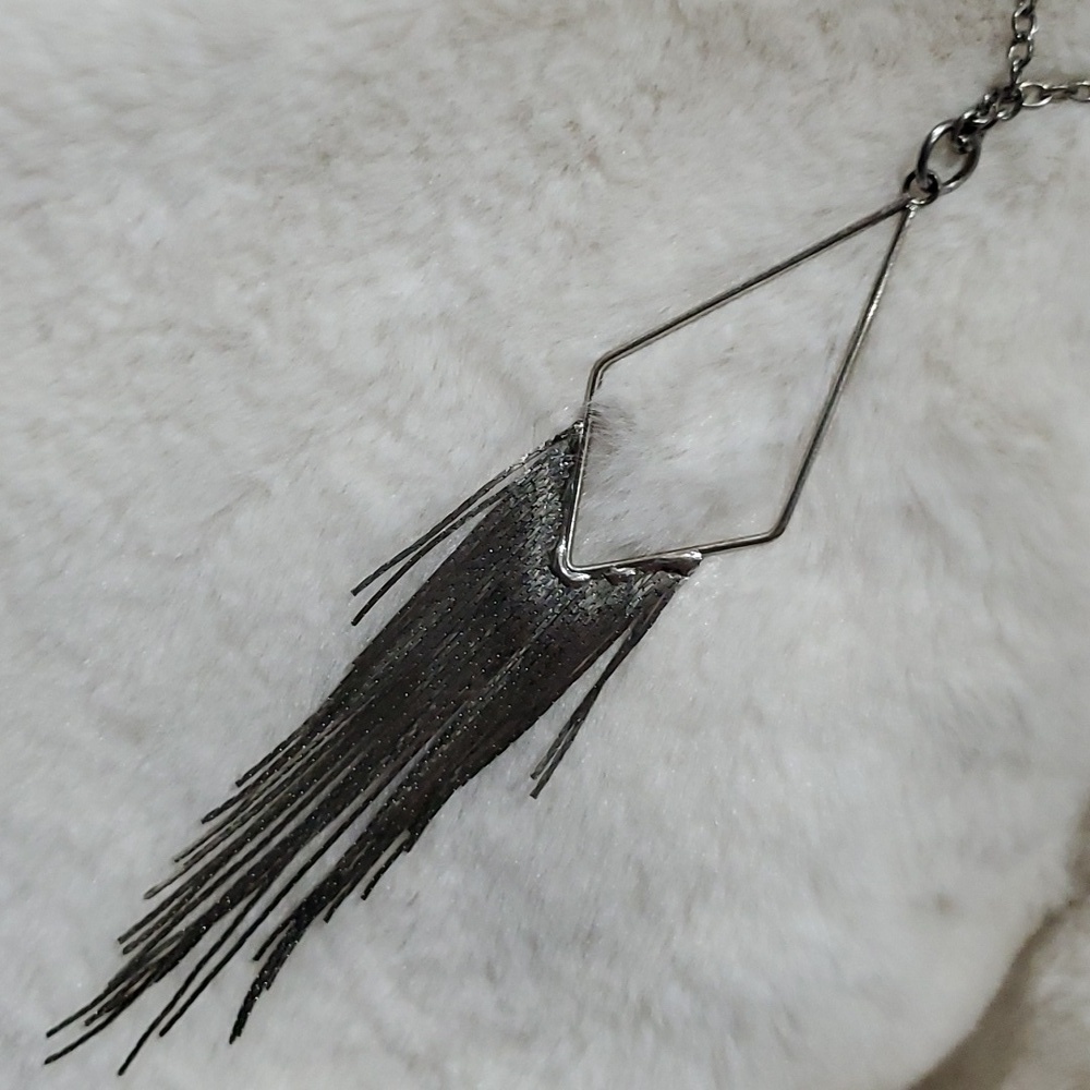 NECKLACE Draped silver - Picture 5 of 8